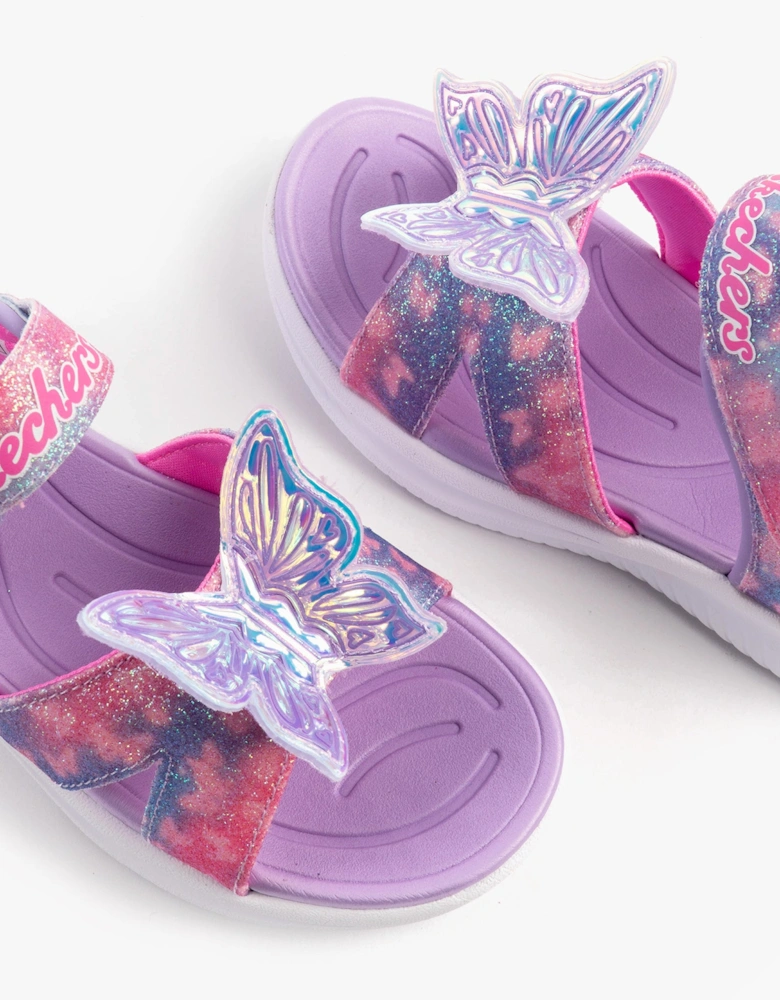 JUMPSTERS - BUTTERFLY BRIGHTS Girls Sandals Lavender/Multi