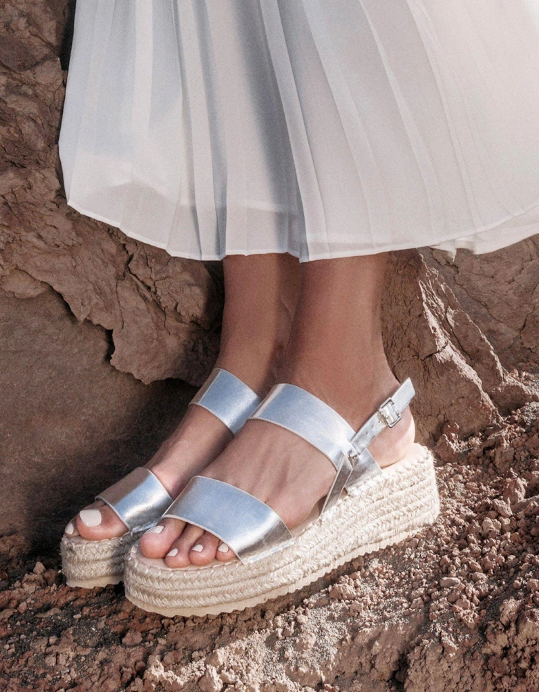 Nashay Espadrille Sandal - Silver