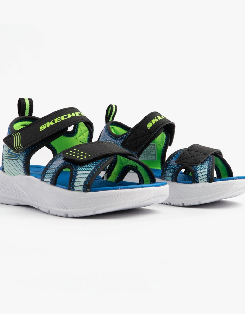 MICROSPEC - SPLASH Boys Sandals Black/Lime