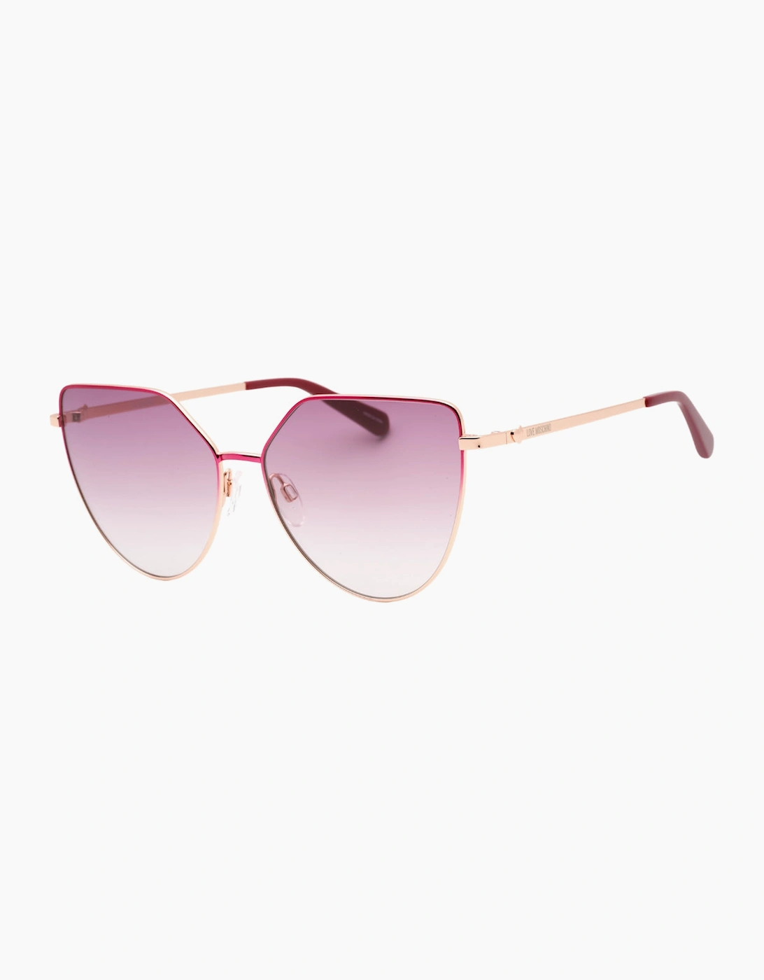 Women's Love Moschino Fuchsia Pink Lens Rose Gold Frame Sunglasses - Size: ONE size