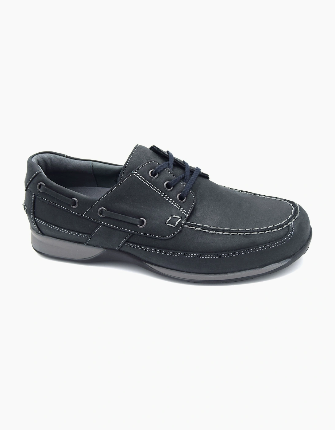 WALDLAUFER Men's DENVER 526001 MEN'S DECK SHOE - Black - Size: 8.5