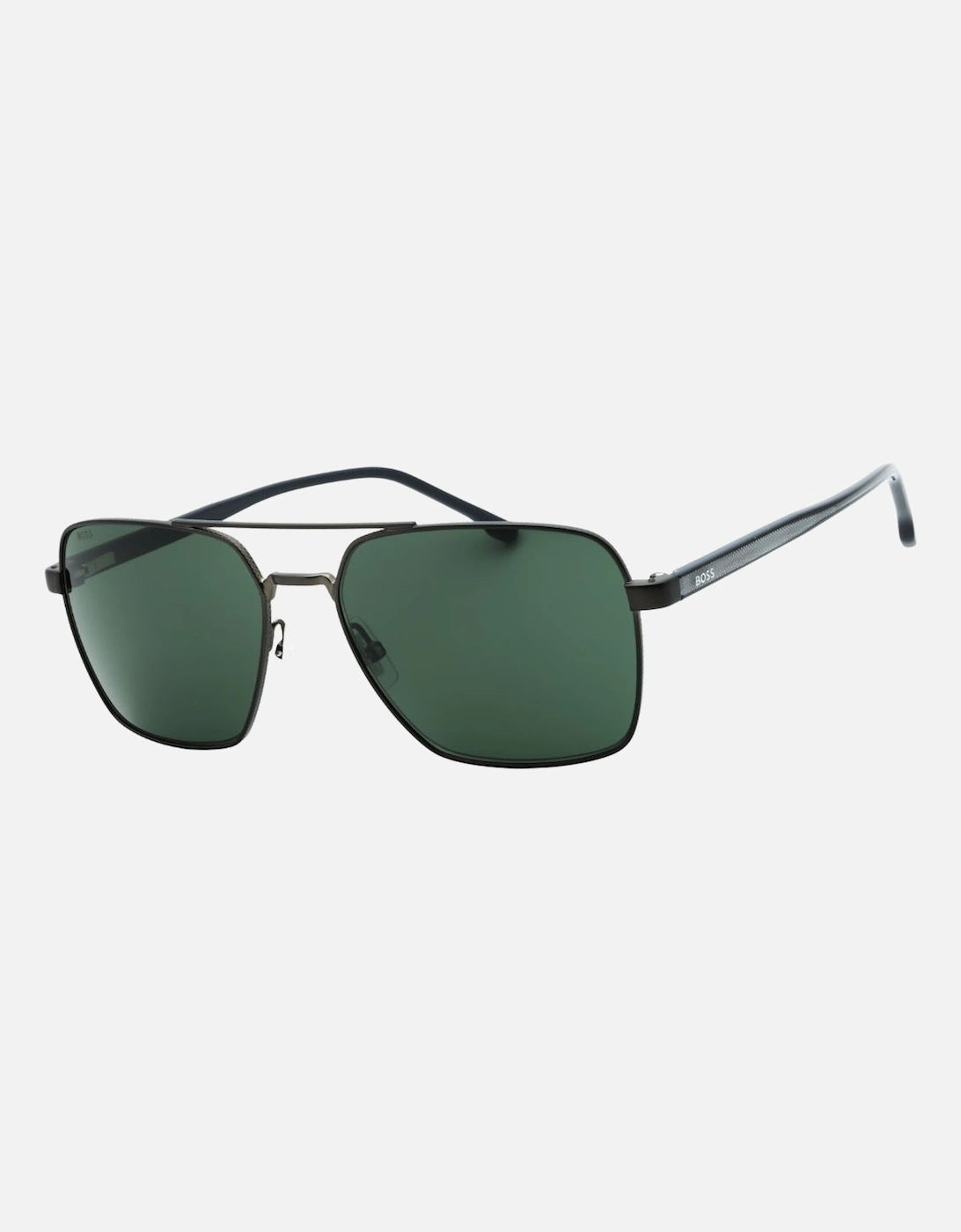 Green Lens Matte Ruthenium Black Sunglasses, 3 of 2