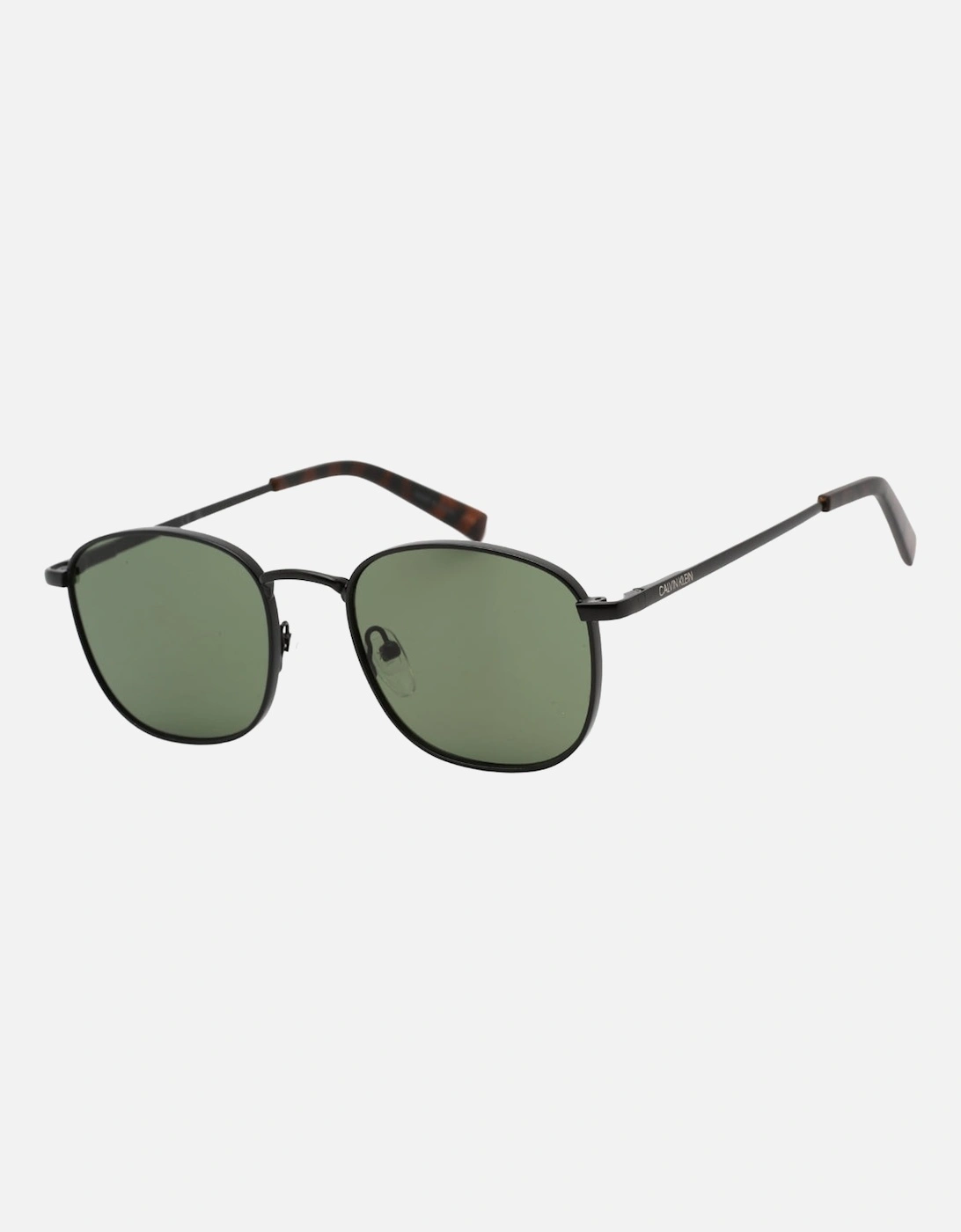 Solid Green Lens Matte Black Sunglasses, 3 of 2