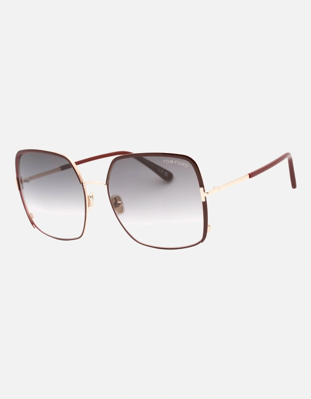 Gradient Blue Lens Shiny Bordeaux Sunglasses, 3 of 2