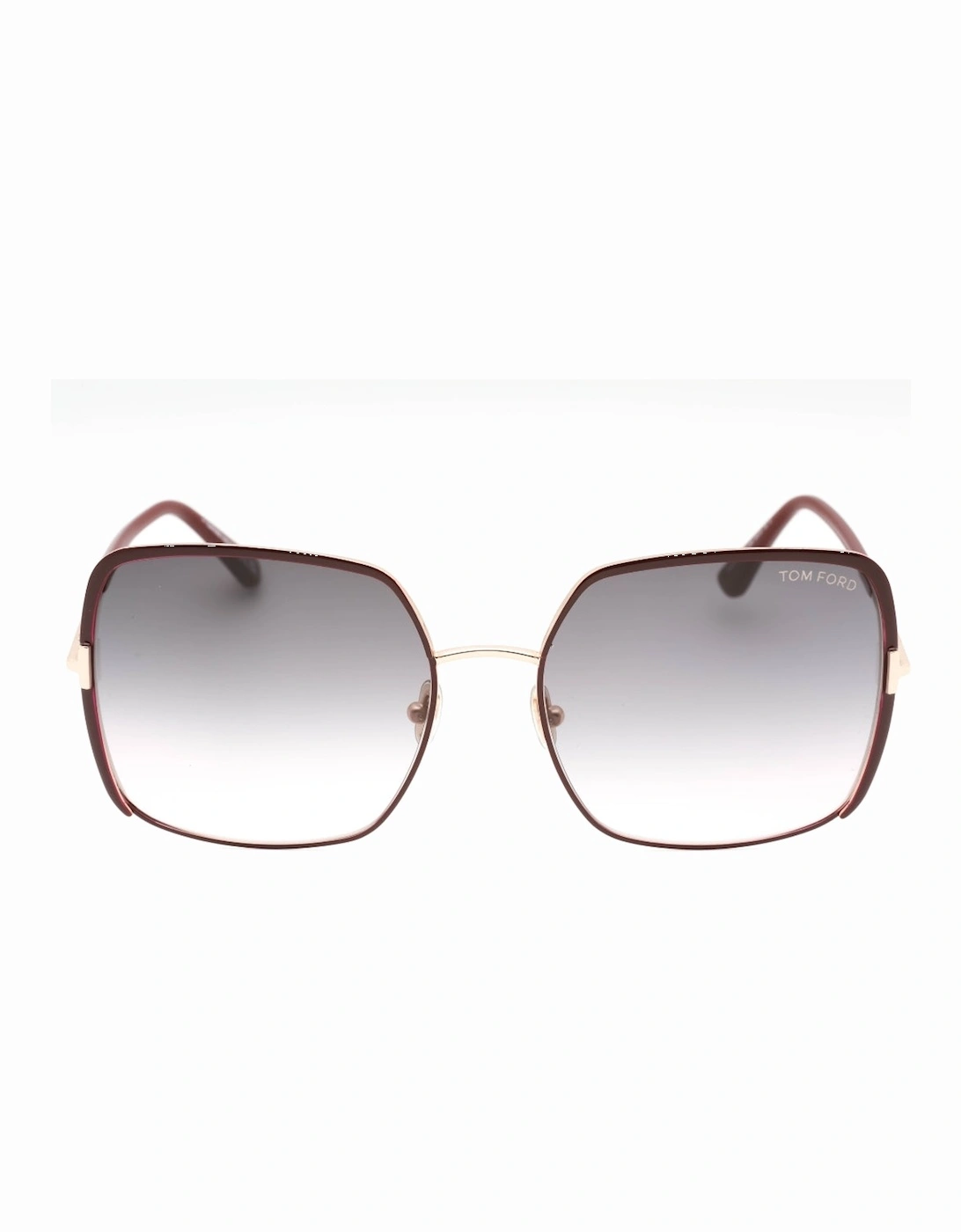 Gradient Blue Lens Shiny Bordeaux Sunglasses