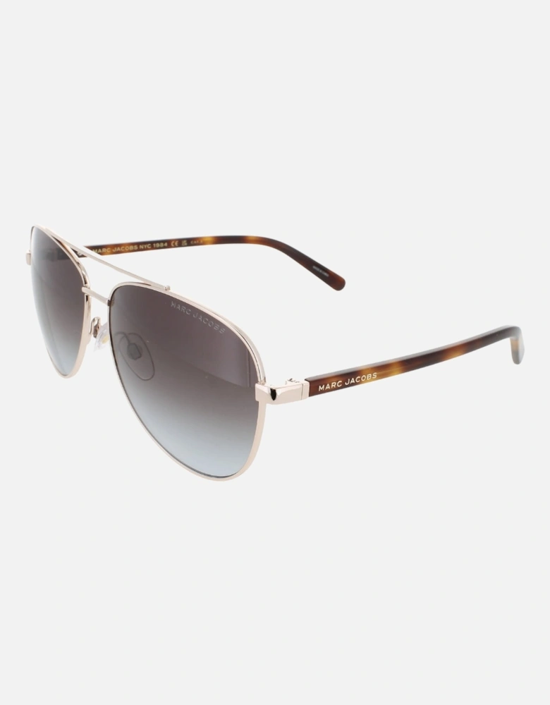 Brown Teal Lens Havana Detail Gold Sunglasses