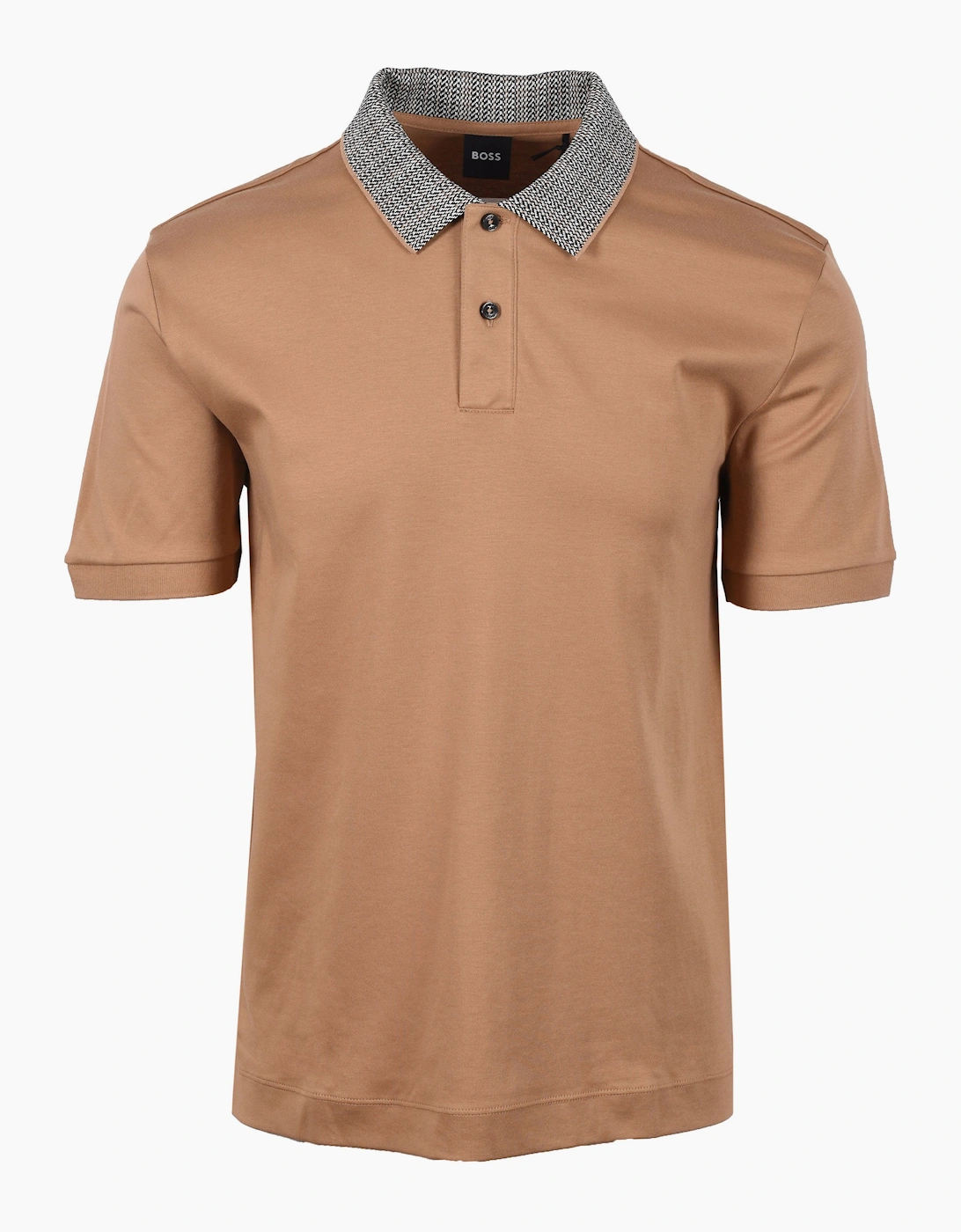 Men's Boss Black H-Parlay 302 Polo Shirt Medium Beige - Cream - Size: 40