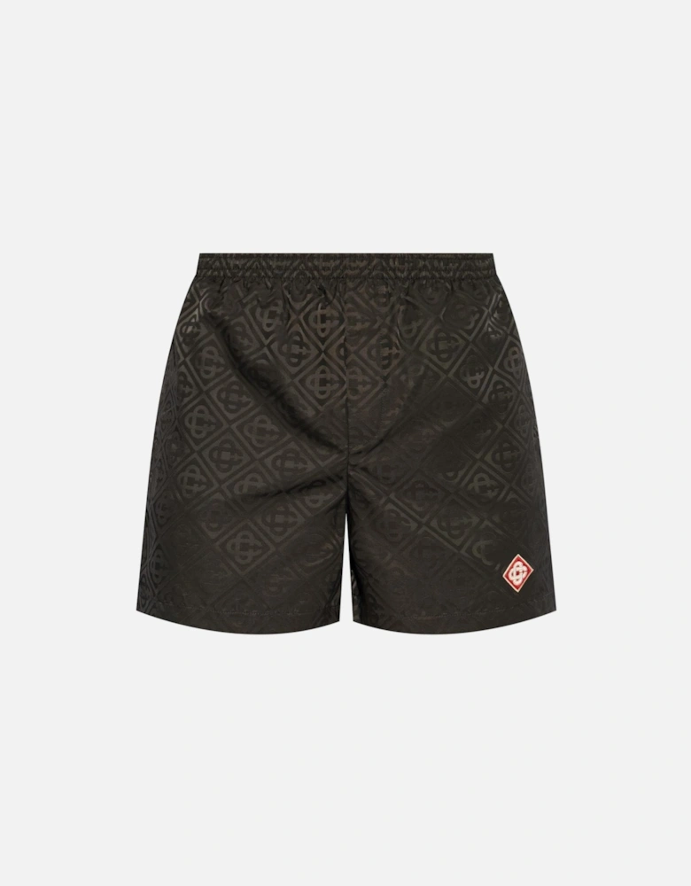 Monogram Swim Shorts in Black