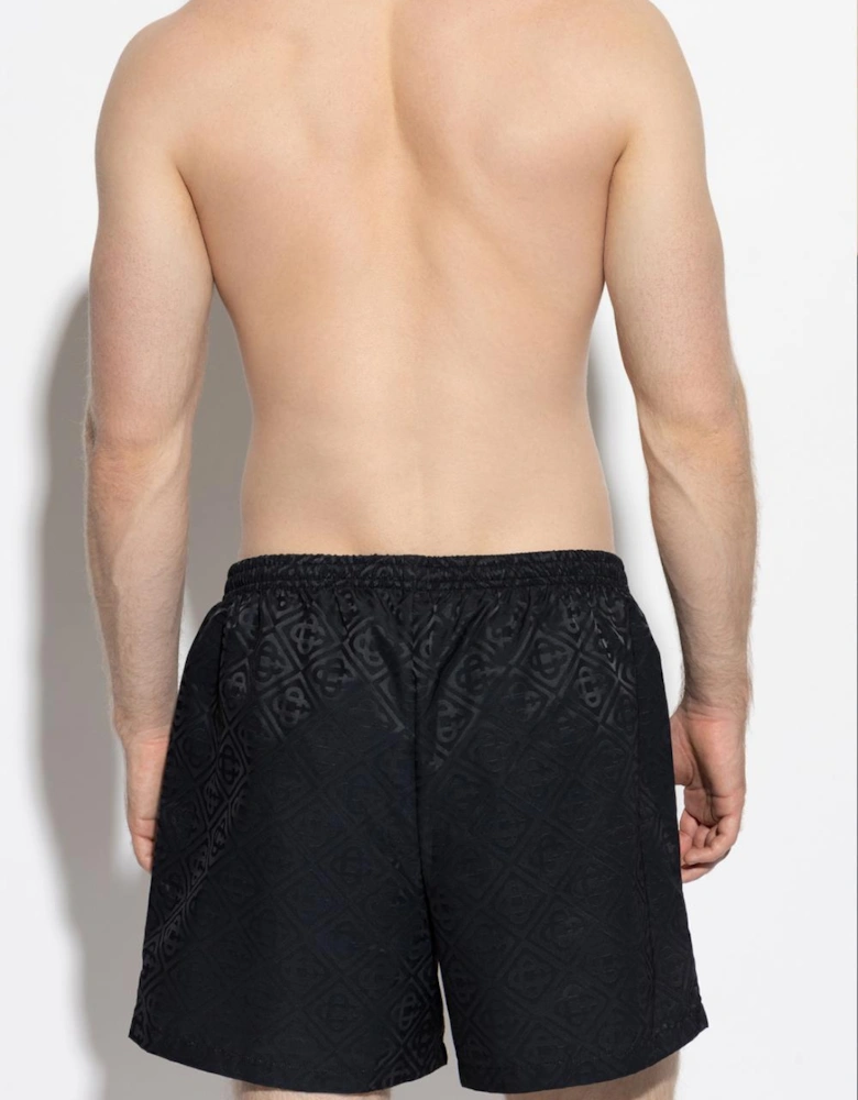 Monogram Swim Shorts in Black
