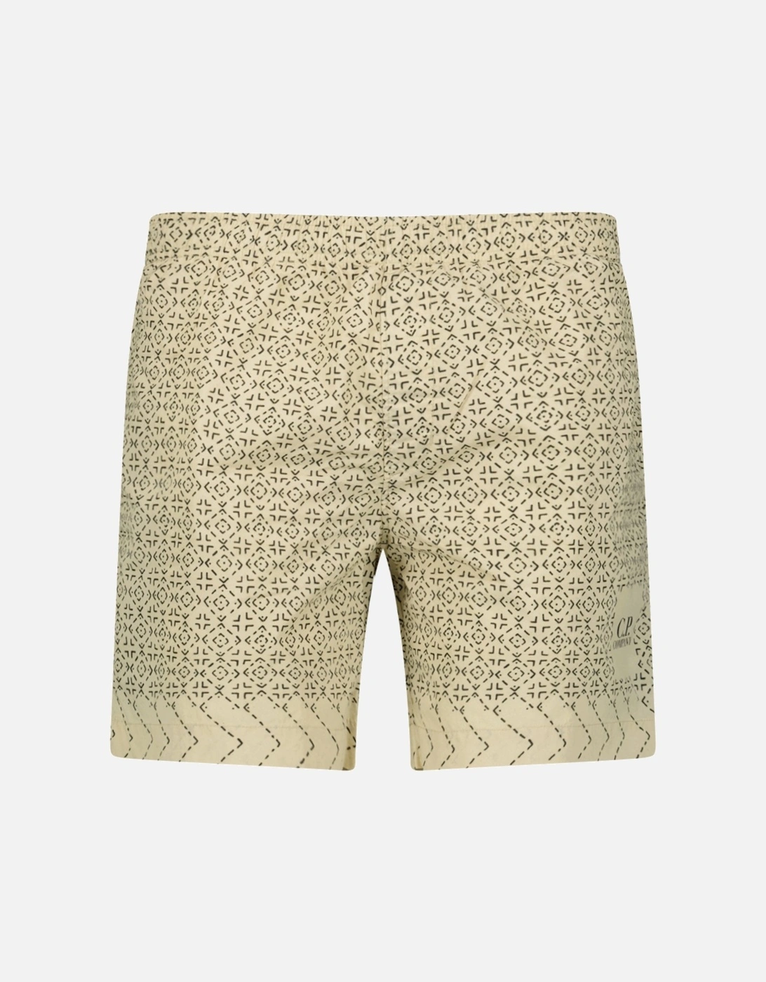 Print Baja Print Flatt Nylon Logo Swim Shorts Beige