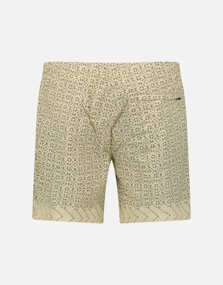 Print Baja Print Flatt Nylon Logo Swim Shorts Beige