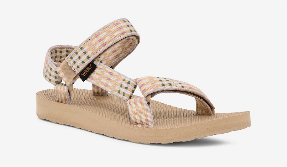 Original Universal Women's Check Taupe Sandals, 7 of 6