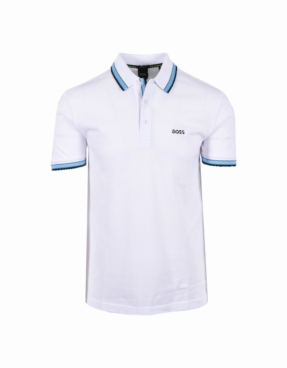 Boss Green Paddy Polo Open White with Blue, 4 of 3