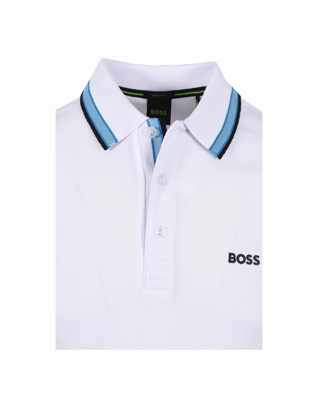 Boss Green Paddy Polo Open White with Blue