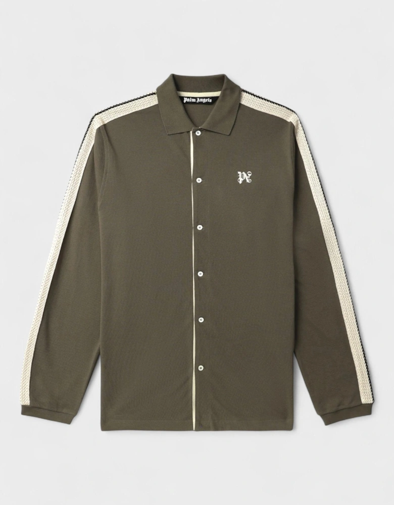 Monogram Embroidered Cotton Shirt