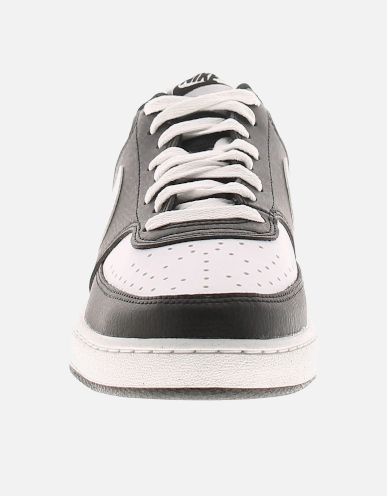 Womens Trainers Court Vision Low Leather Lace Up Black UK Size