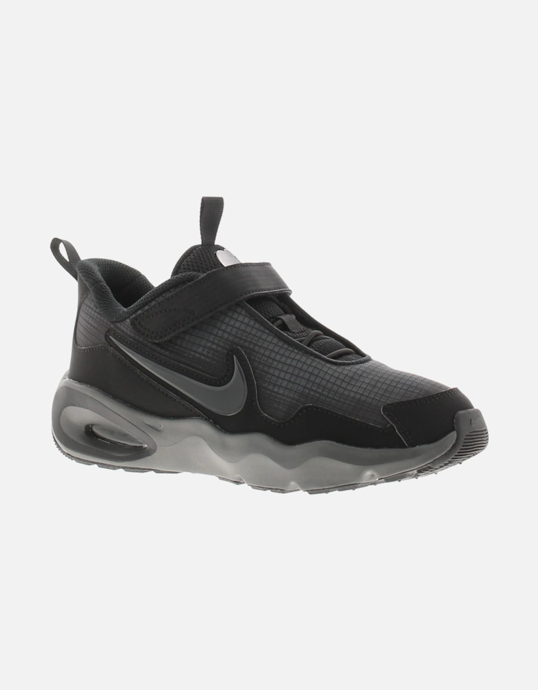 Nike Boys Trainers Air Max Nova Ps Touch Fastening Elastic Laces Black UK Size