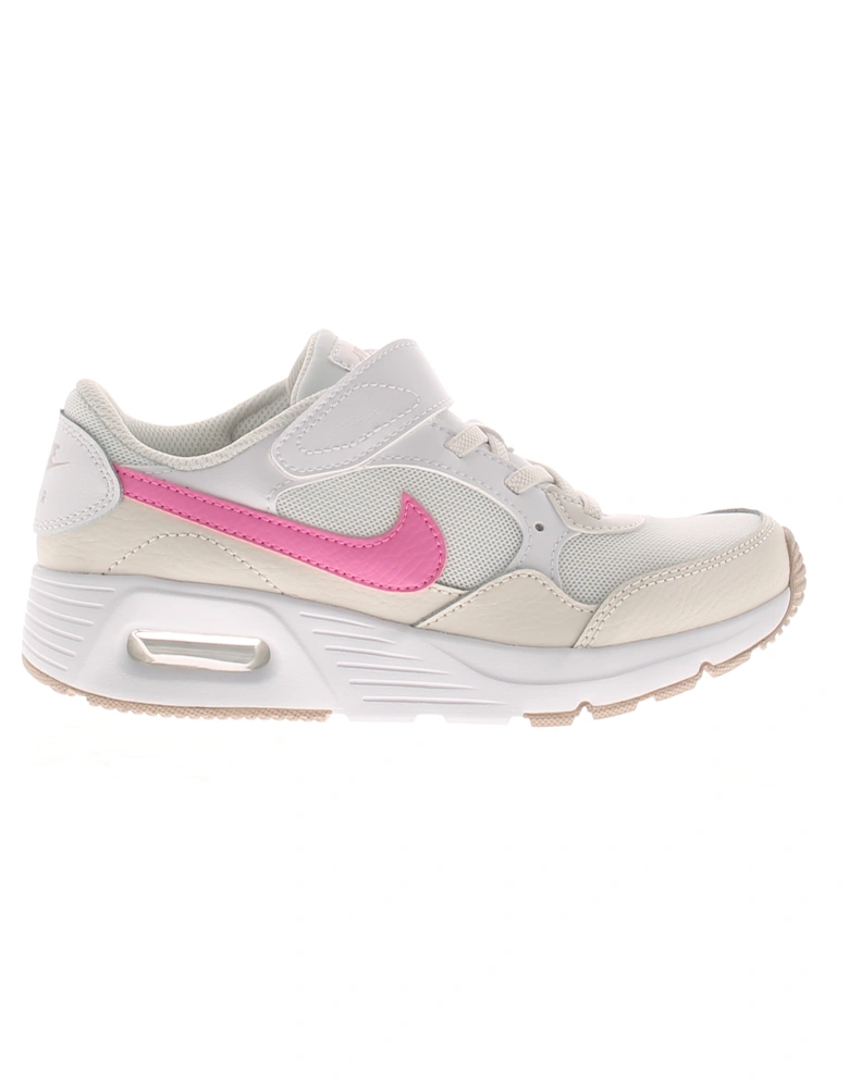 Nike Girls Running Trainers Air Max Nova Ps Touch Fastening White UK Size