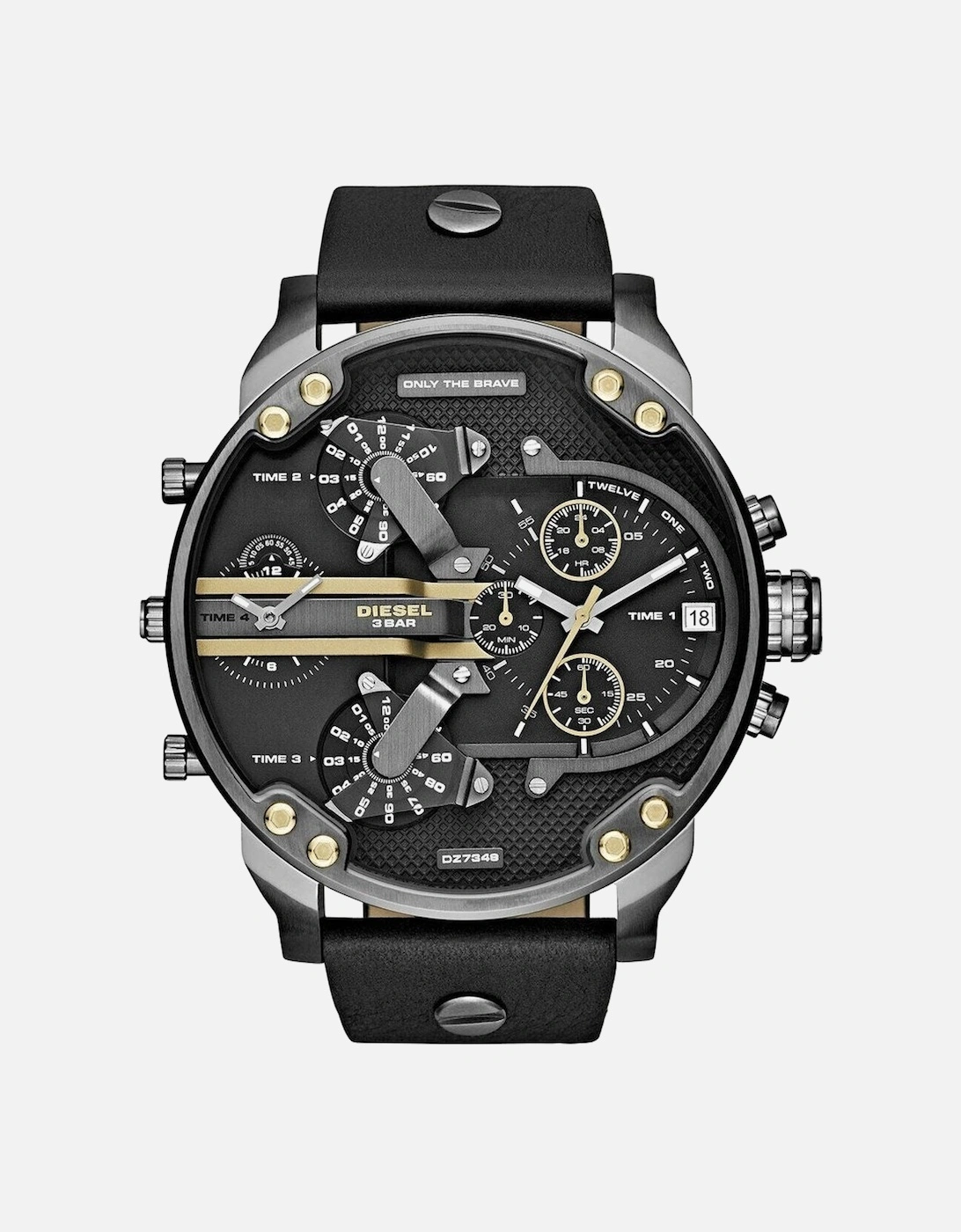 DZ7348 Mr. Daddy 2.0 Black Dial Black Leather Men's Watch, 4 of 3