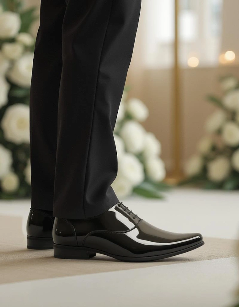 GABRIEL Mens Oxford Dress Shoes Black Patent