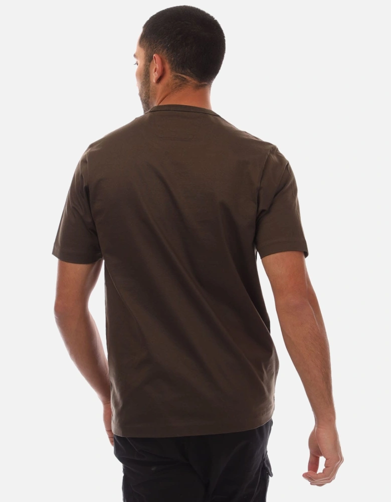Mercerized Jersey Twisted Small Logo T-Shirt