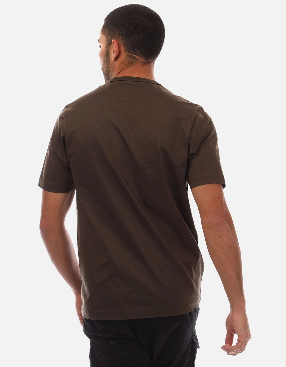 Mercerized Jersey Twisted Small Logo T-Shirt