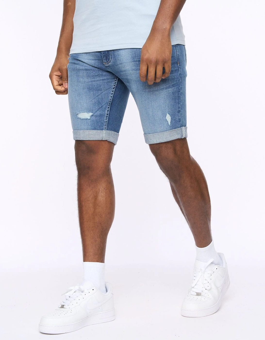 Riptrey Scratch Detail Denim Shorts, 7 of 6