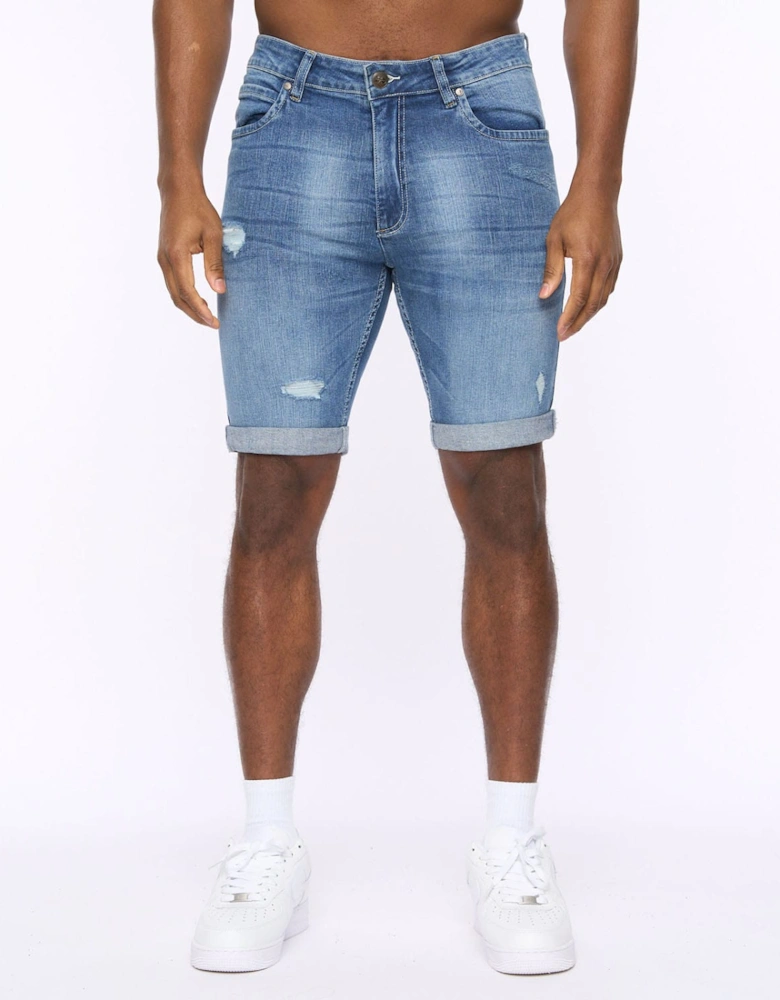 Riptrey Scratch Detail Denim Shorts