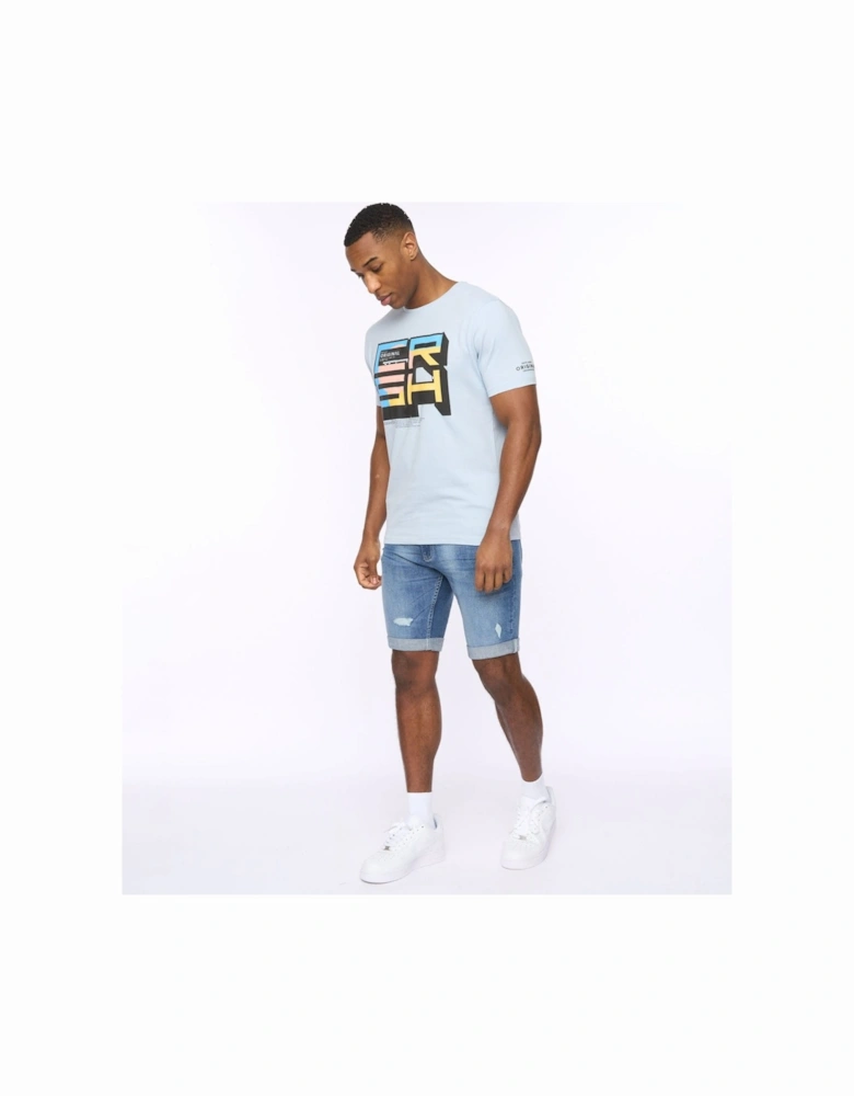 Riptrey Scratch Detail Denim Shorts