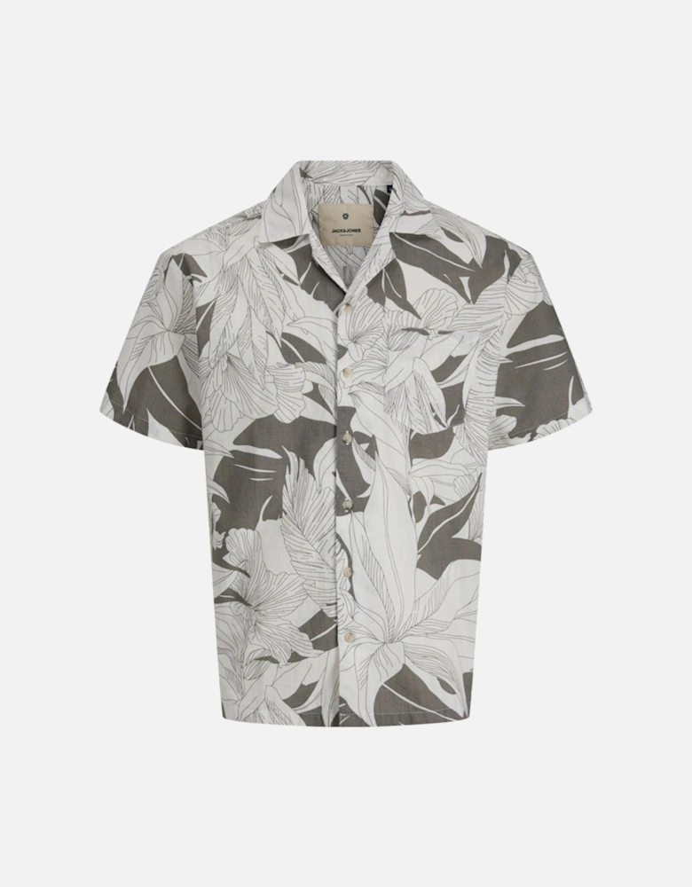 Premium Bahamas Print Resort Short Sleeve Shirt Steeple Grey