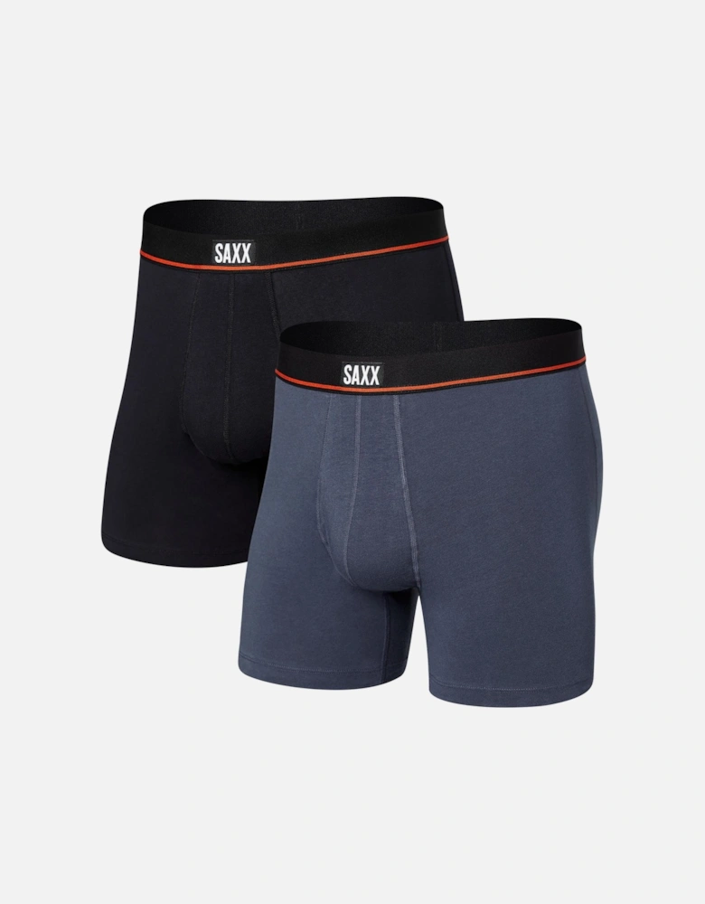 Men's 2 Pack Boxer Brief Non-Stop Stretch Cotton Fly
