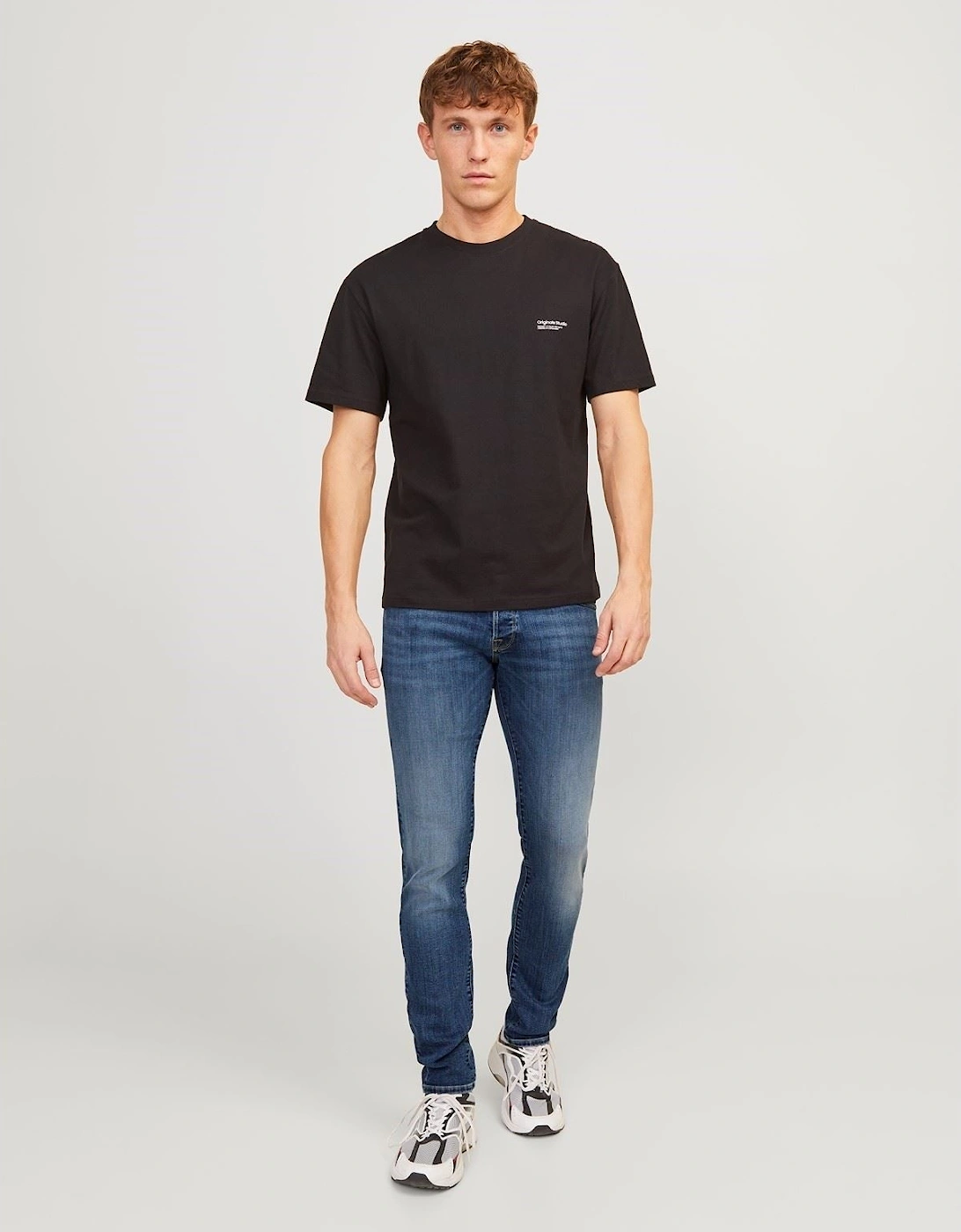 Glenn Fox Cotton Men's Blue Slim Jeans
