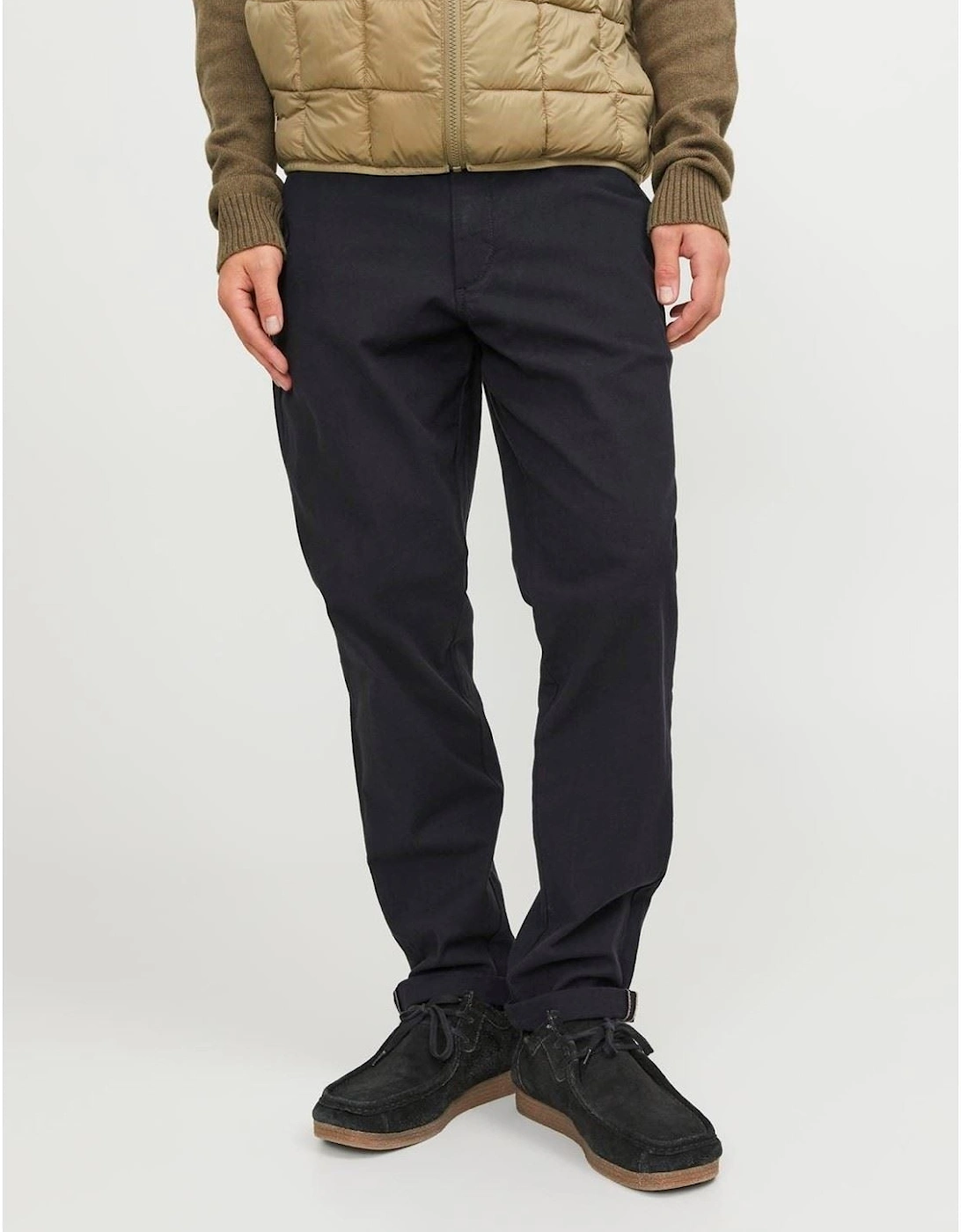 Men's Jack & Jones Marco Cotton Men's Black Chino Pants - Size: 30