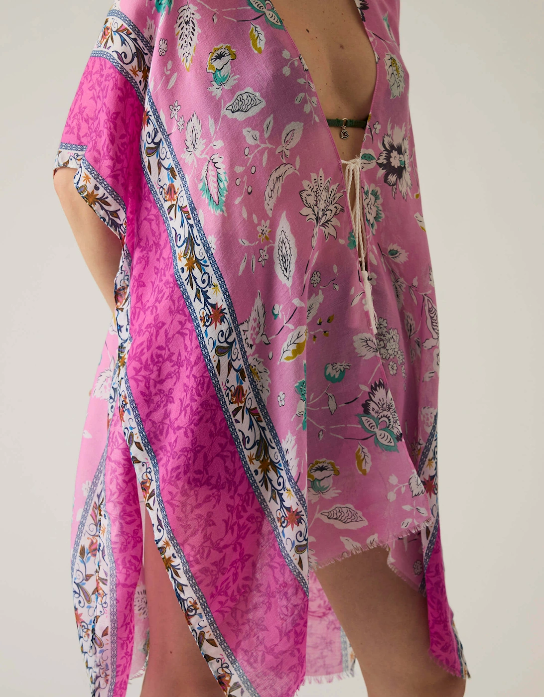 Floral Paisley Pink Kaftan