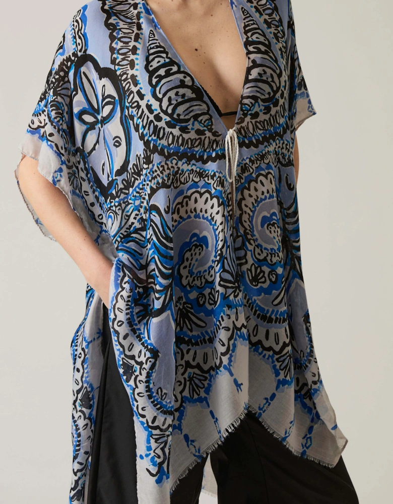 Ethnic Print Blue Kaftan