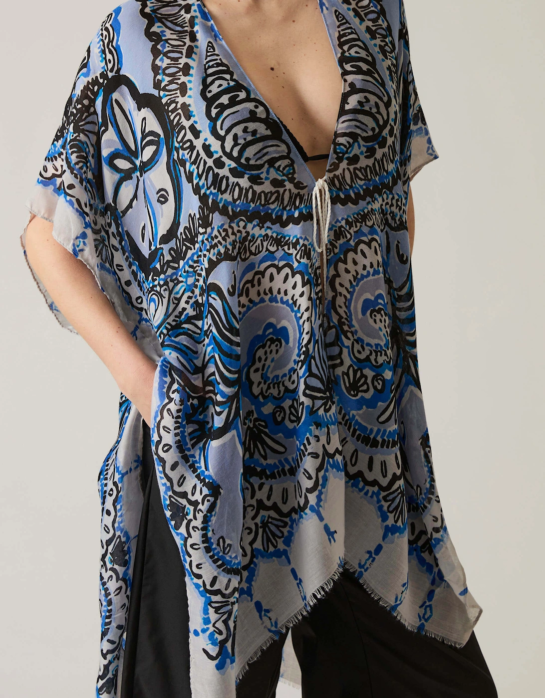 Ethnic Print Blue Kaftan