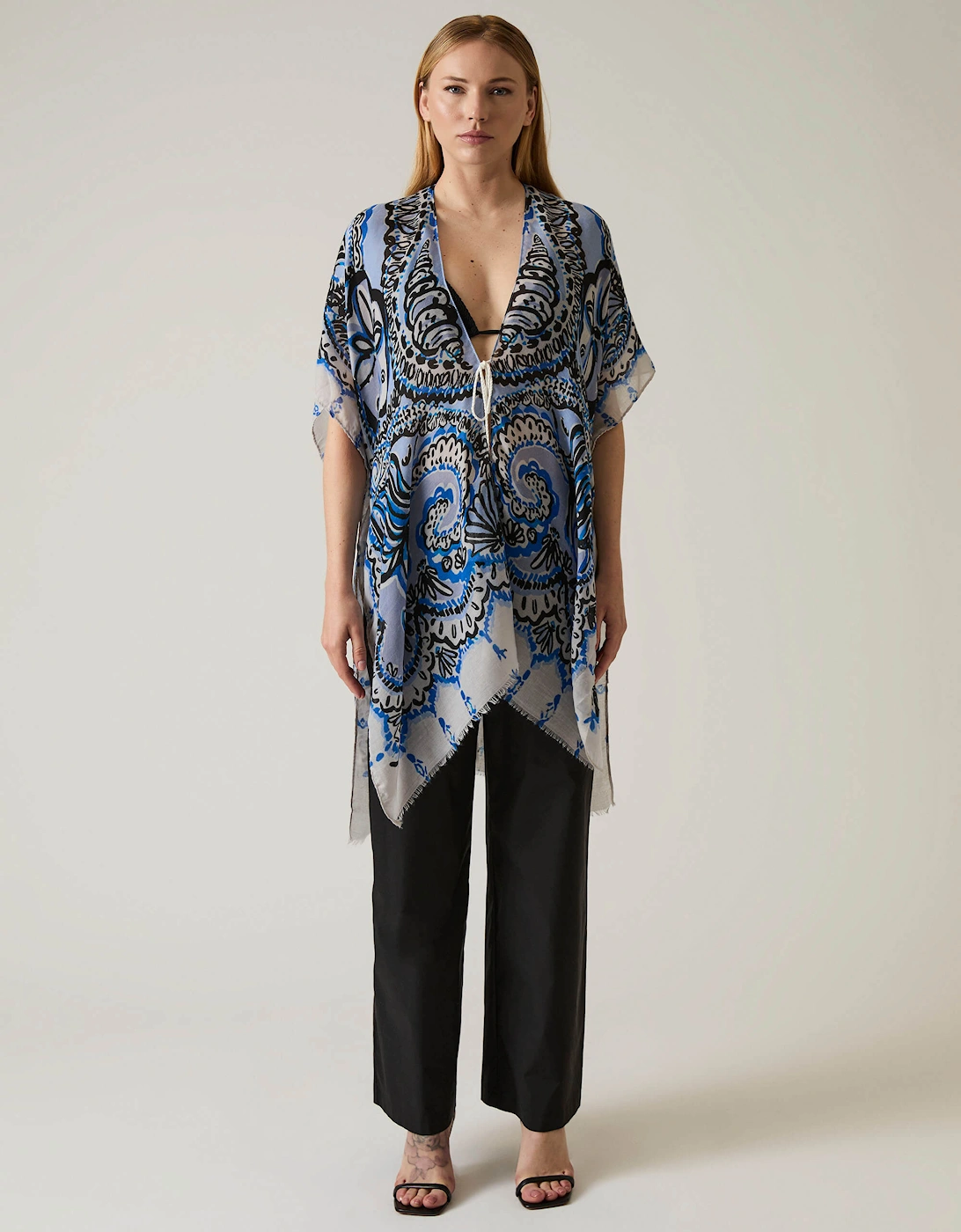 Ethnic Print Blue Kaftan, 7 of 6