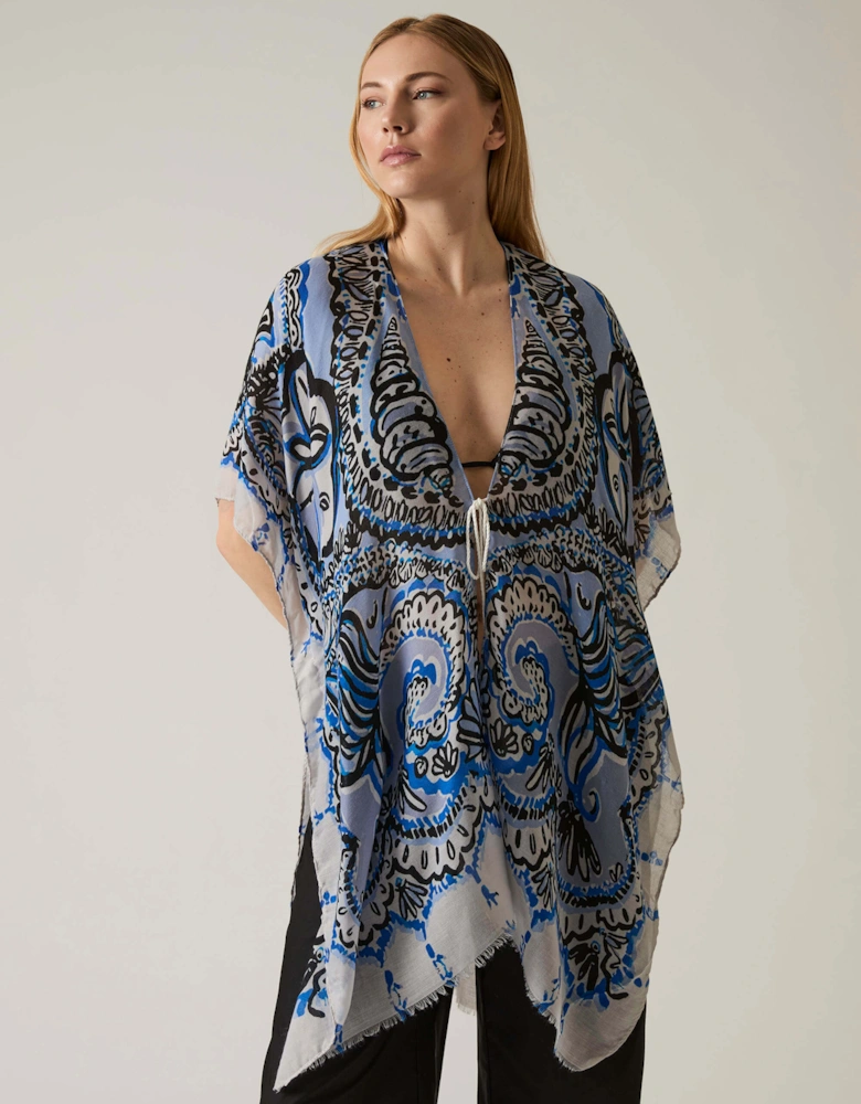 Ethnic Print Blue Kaftan