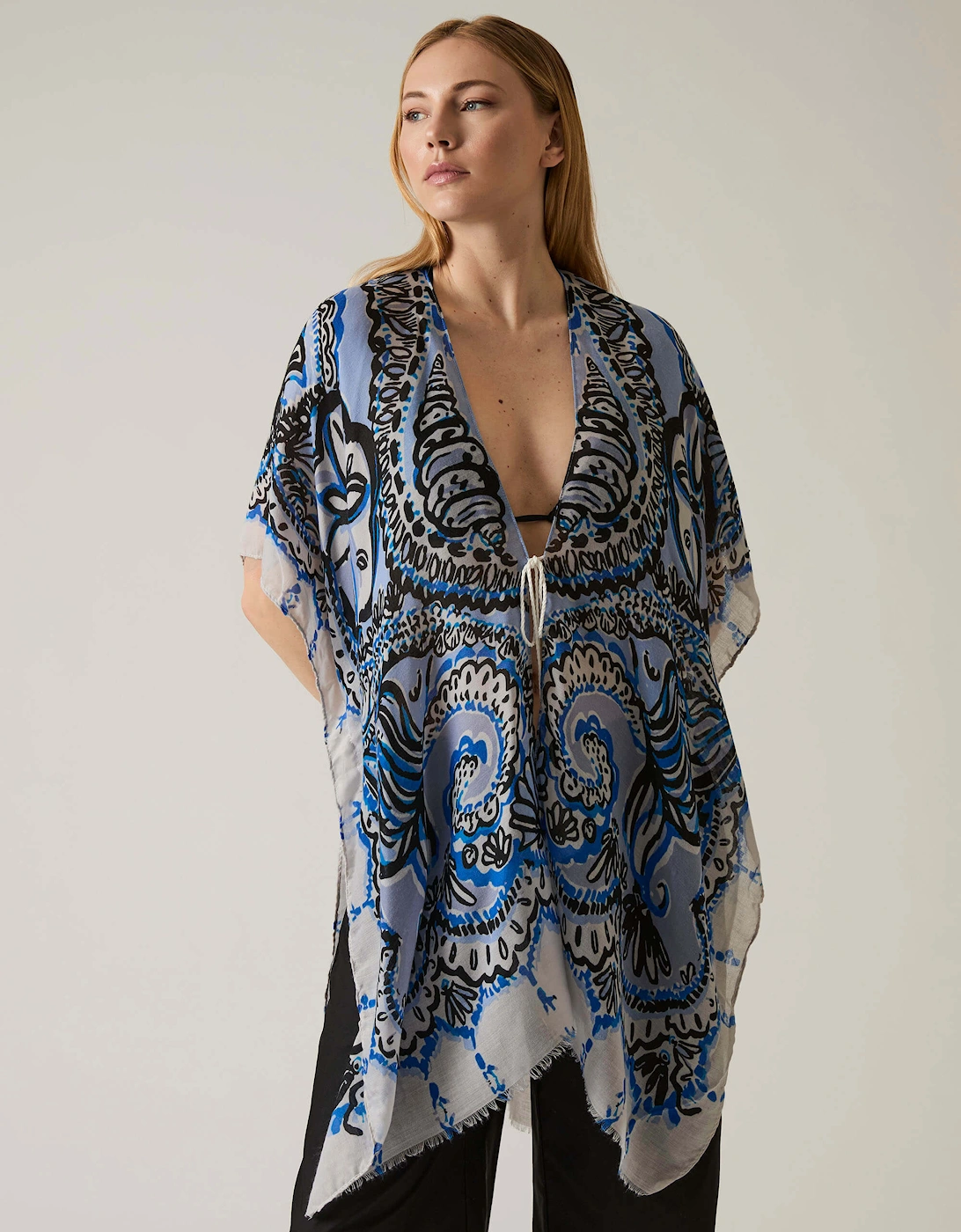 Ethnic Print Blue Kaftan