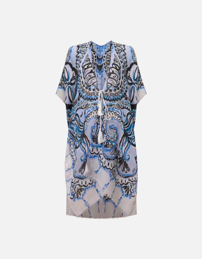 Ethnic Print Blue Kaftan