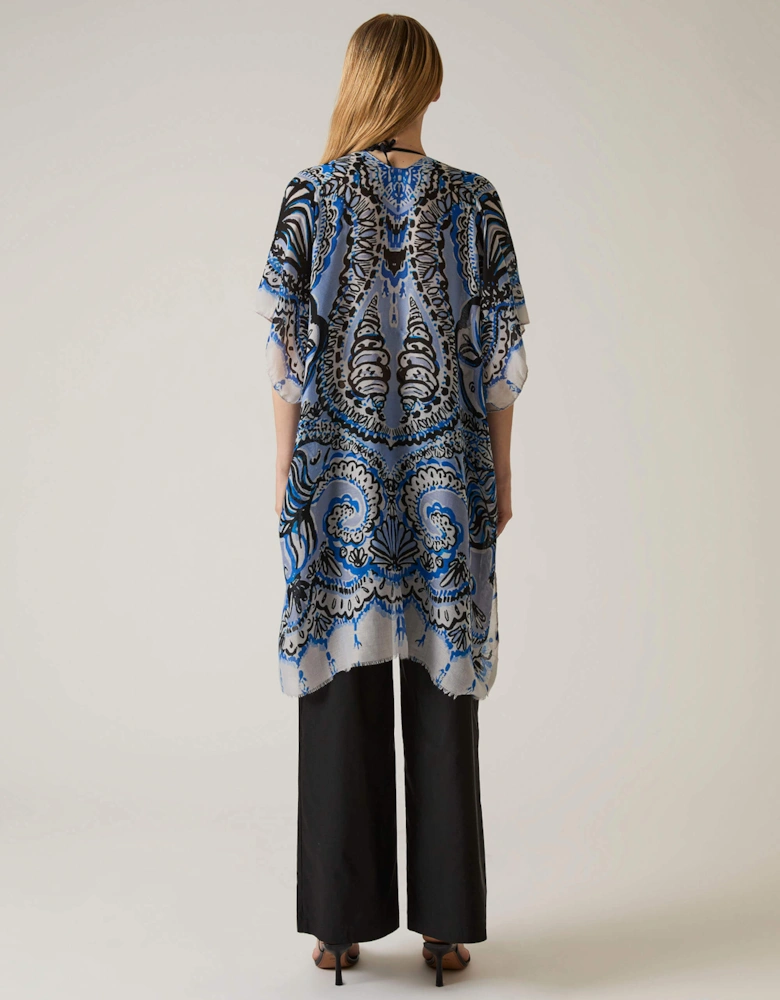 Ethnic Print Blue Kaftan