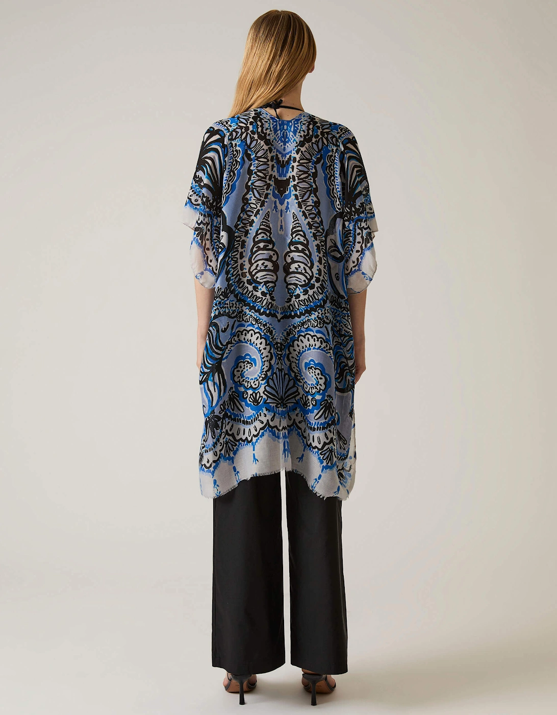 Ethnic Print Blue Kaftan