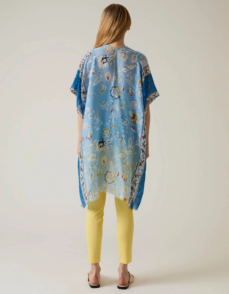 Floral Paisley Blue Kaftan