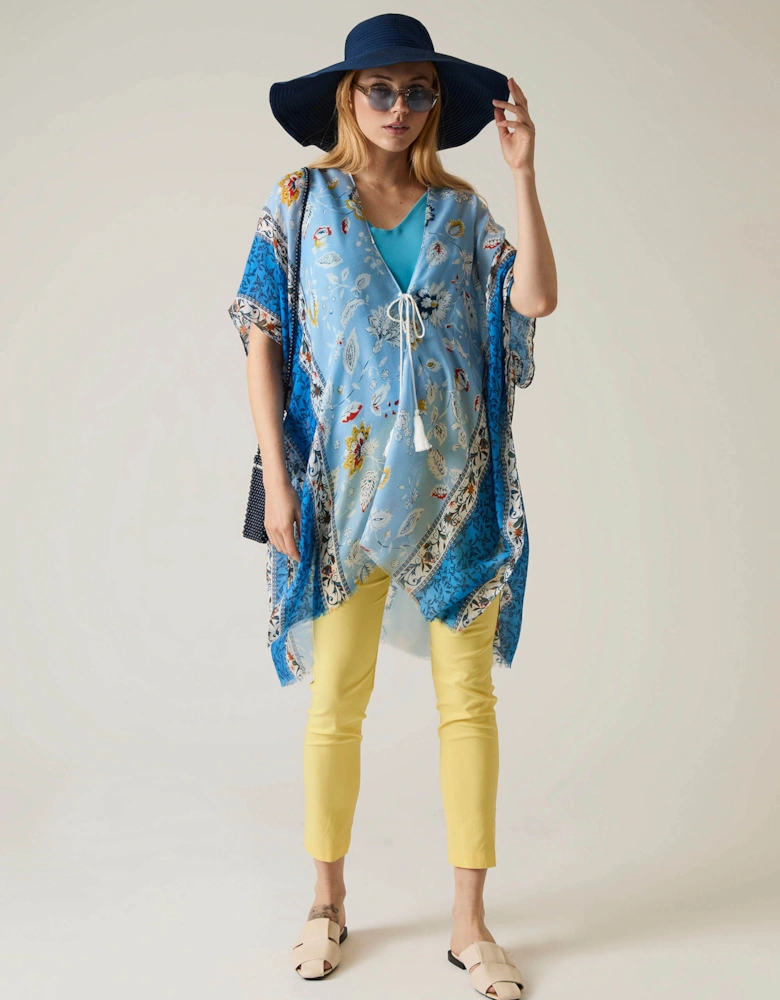 Floral Paisley Blue Kaftan