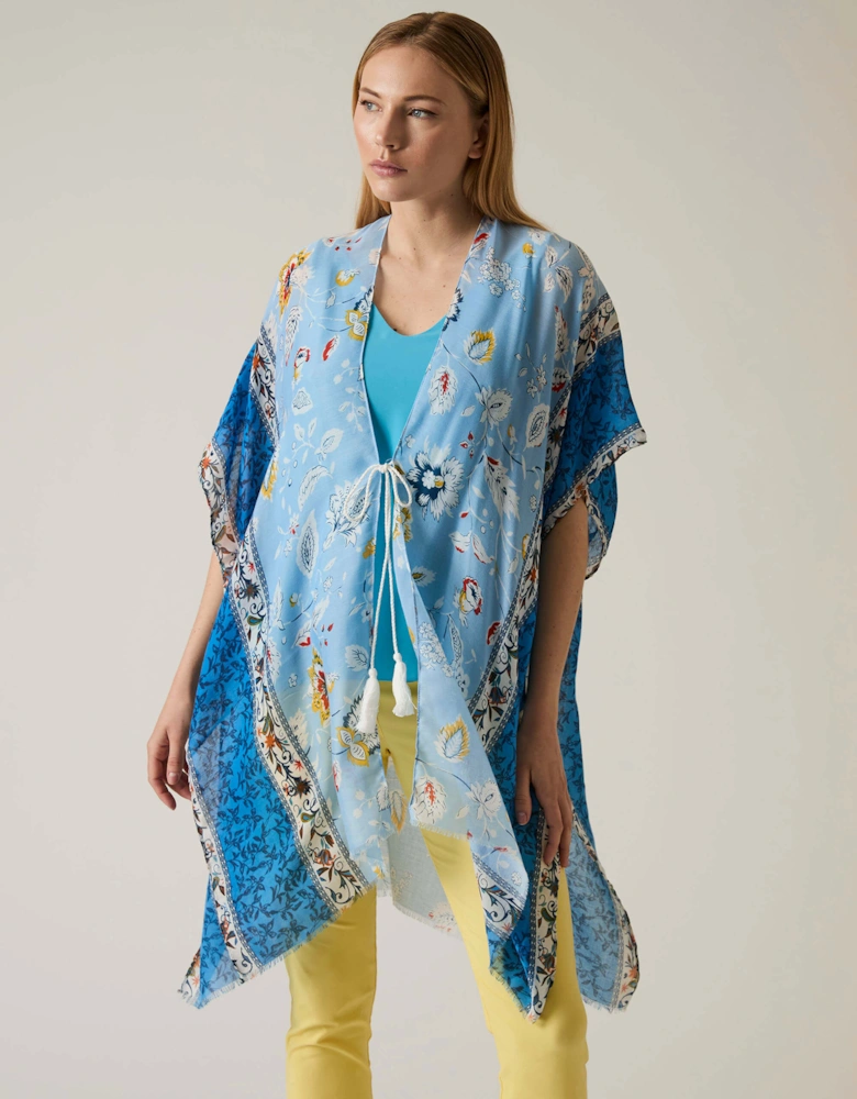Floral Paisley Blue Kaftan