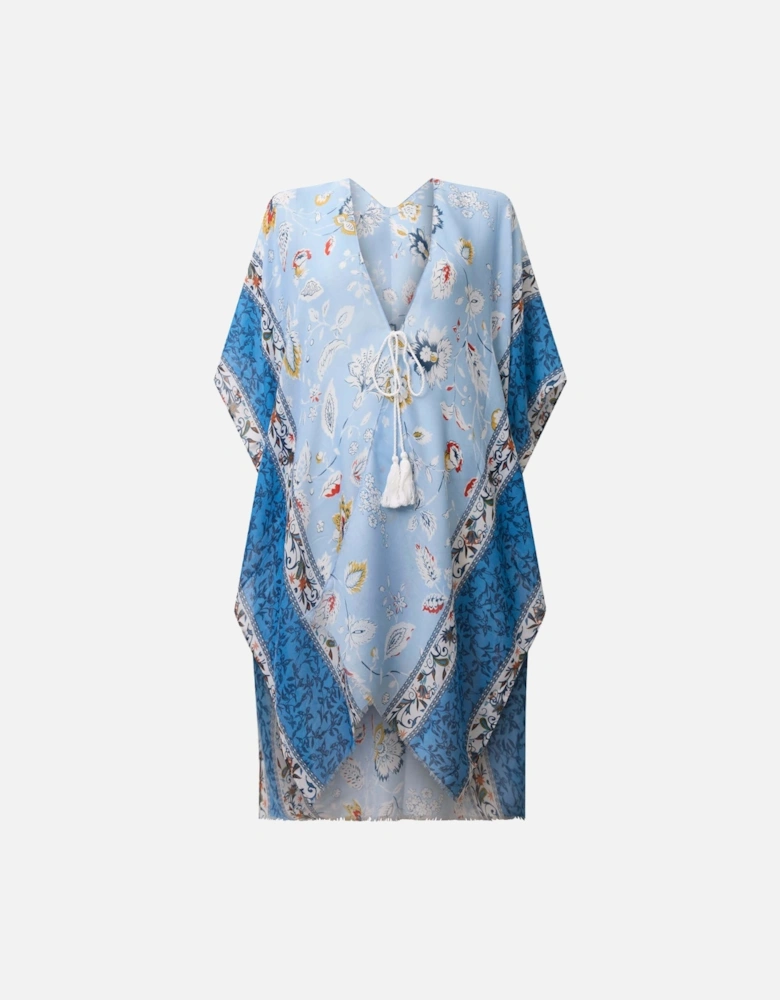Floral Paisley Blue Kaftan