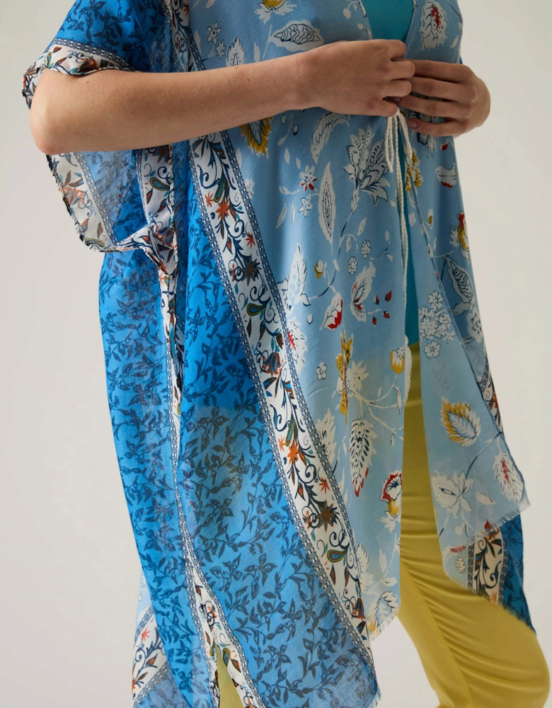 Floral Paisley Blue Kaftan
