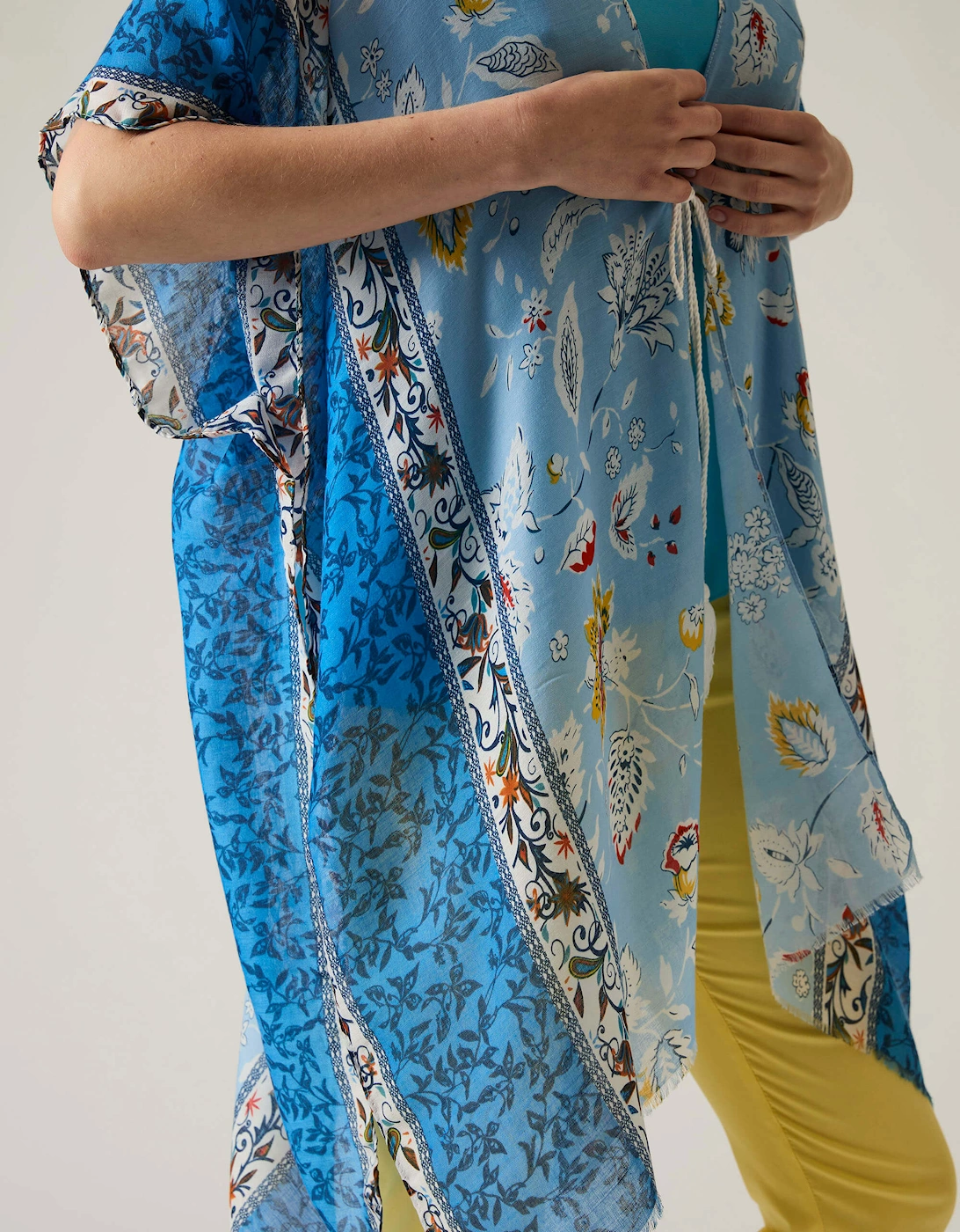 Floral Paisley Blue Kaftan
