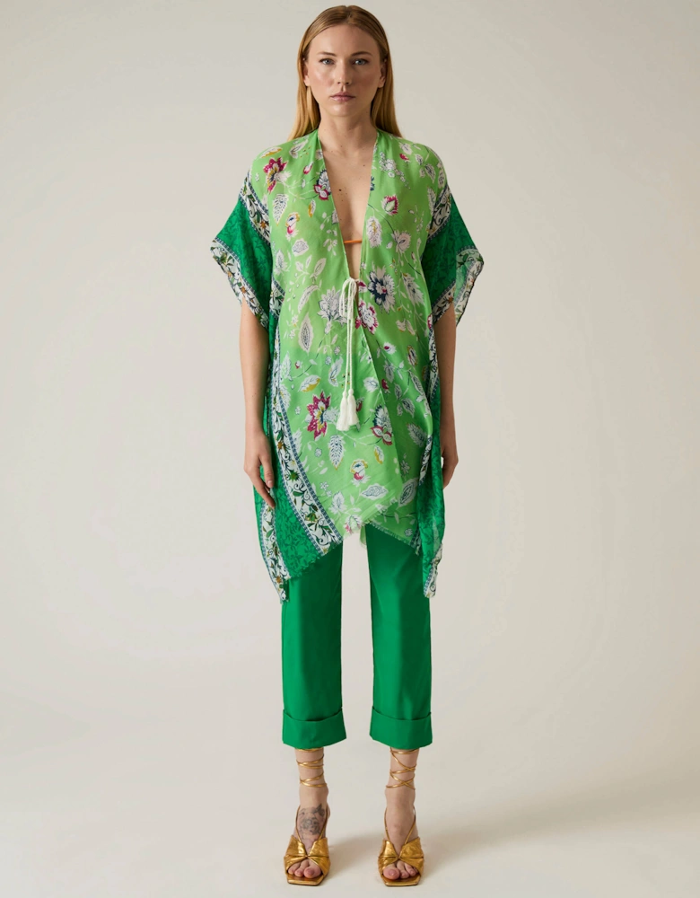 Floral Paisley Green Kaftan