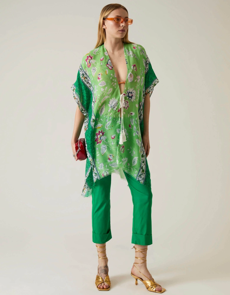 Floral Paisley Green Kaftan